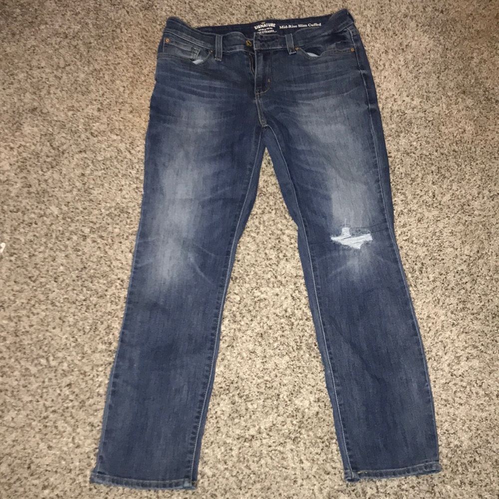 Levi Strauss mid rise slim cuffed jeans